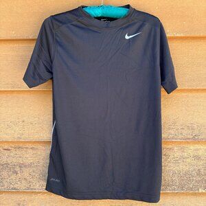 Nike Dri-Fit Boys Black Performance Shirt L Lightweight & Breathable Activewear